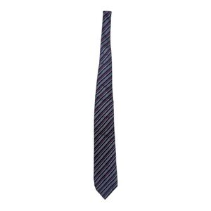 Burberry Black and Purple Striped Tie